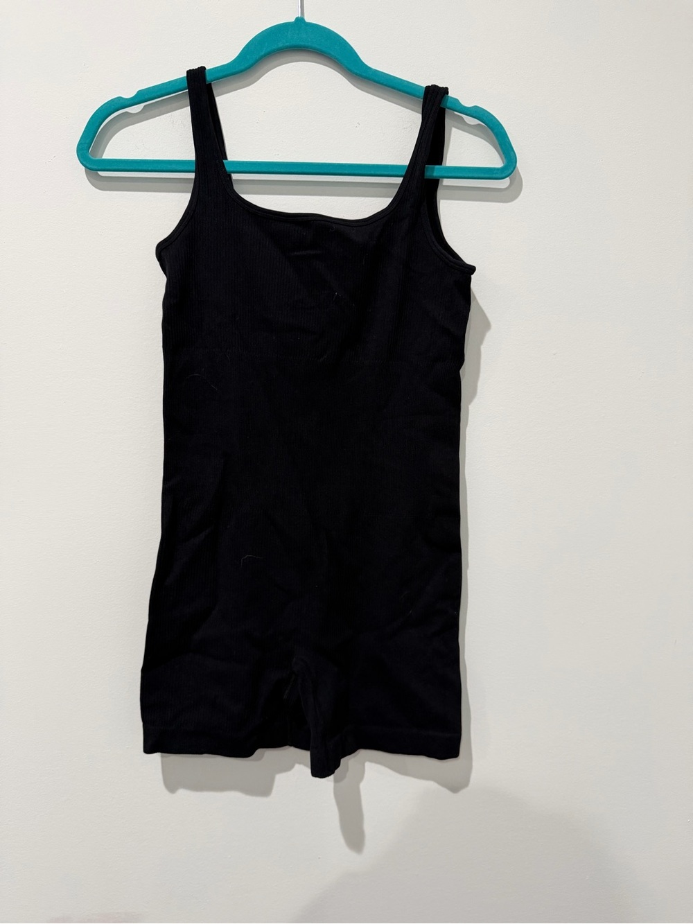 Amazon Black Ribbed Tank Top Romper